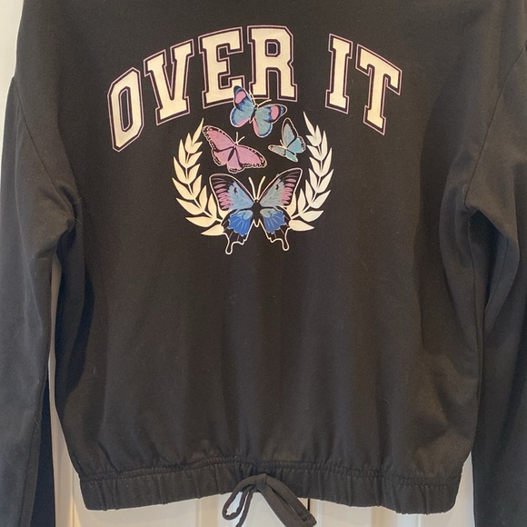 Urban Kids Hoodie, elastic waist with tie, Over It - Picture 3 of 10